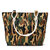 Strandtas met rits - Beach bag - Shopper - camouflage print - bruin - groen - zwart - 50 x 36 x 12 cm