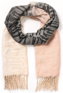 UT Style® - Warme Sjaal Dierenprint - 180x70 cm - Beige Grijs Roze