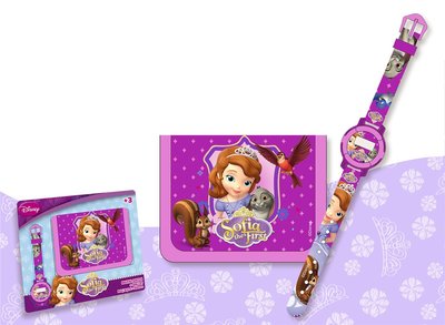 Sofia het prinsesje digitaal horloge met portemonnee geschenkset