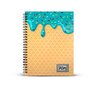 Oh My Pop! A5 notitieboek - geruit 0.5 mm - Spiraal - Notebook  - Notitieblok - 120 pagina&#039;s  - Ice cream