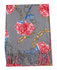 UT Style® - Warme Sjaal bloemen en kettingen - 180x70 cm - Grijs - Grey