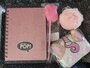 Oh My Pop! geschenkset met notebook, pen, portemonnee en sleutel/tassenhanger - roze
