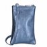 Charm London - Phone Bag  Elisa -Telefoontasje - Leer - Metallic Jeansblauw