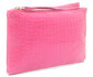 Clutch portemonnee met slangenprint - pink - roze