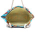 Strandtas met rits - Beach bag - Shopper - zeester - schelpen - lichtblauw - 50 x 36 x 12 cm