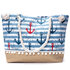 Strandtas - Beach bag - Shopper - Anchor Pompon - Drukknop - 50 x 36 x 12 cm